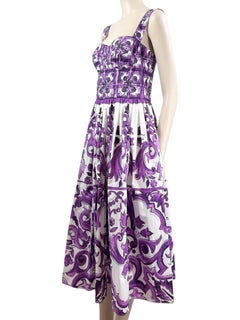 Dolce Gabbana Purple Sicily dress