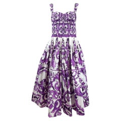 Dolce Gabbana Purple Sicily dress
