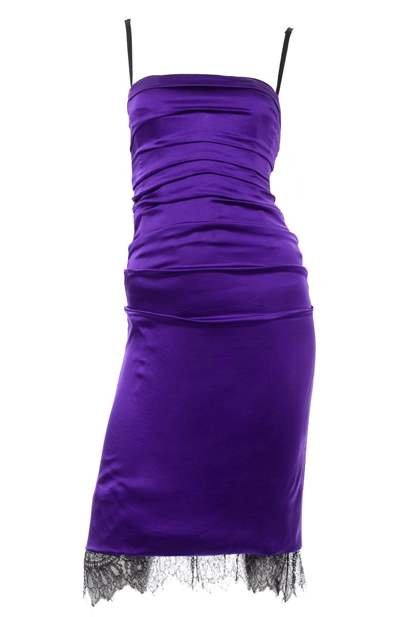 purple bustier dress