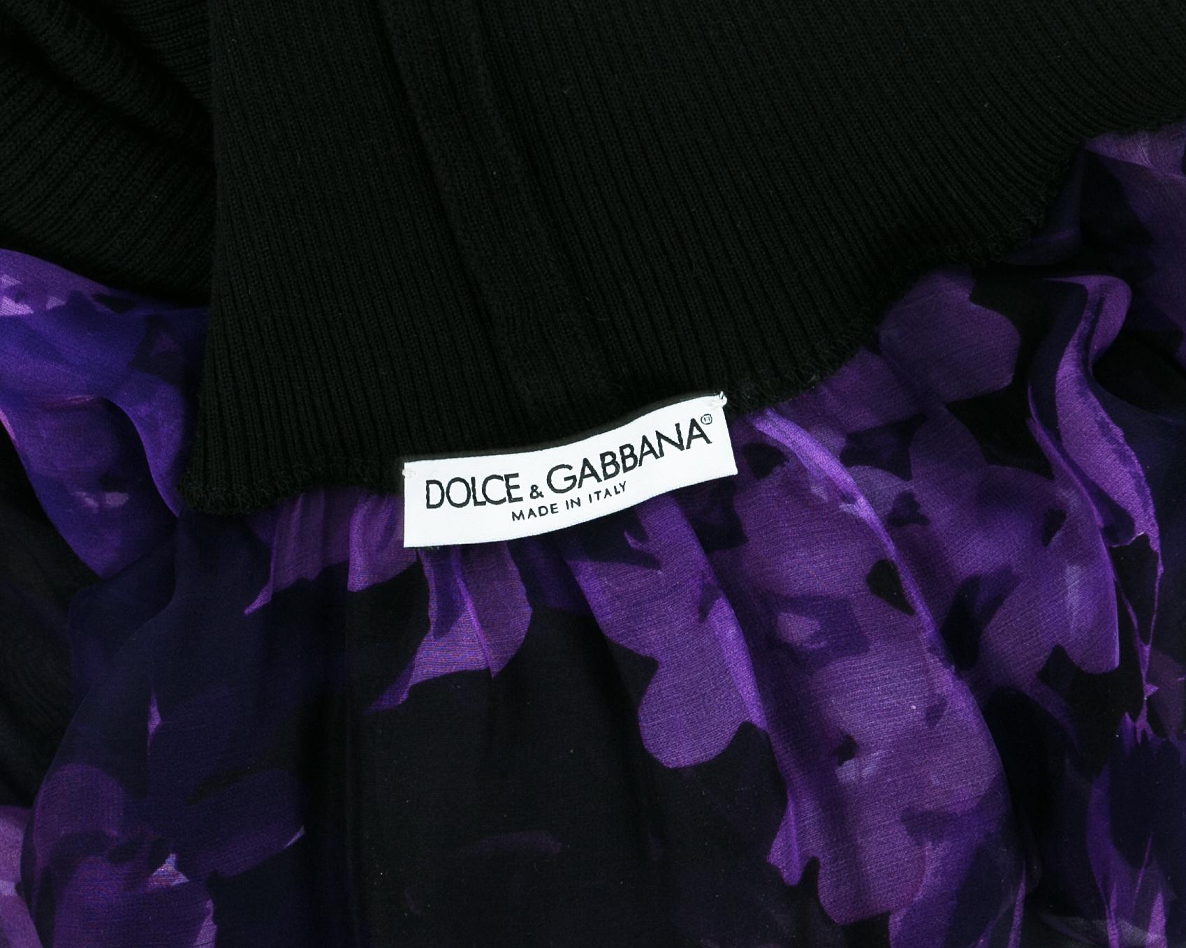 Dolce & Gabbana purple silk chiffon blouse and satin bra 2-piece set, fw 1999 3