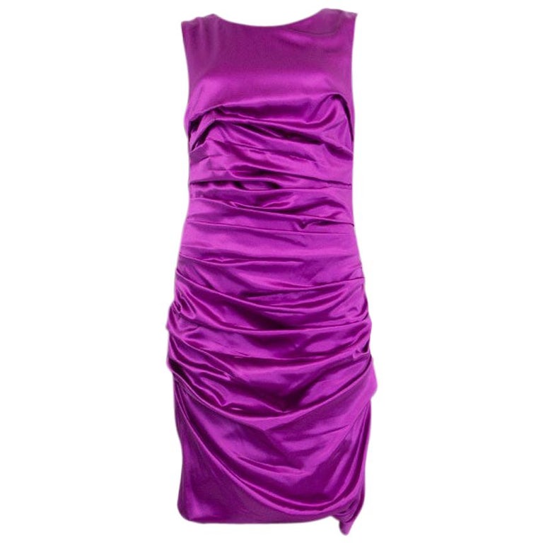 sachin and babi light blue dress Purple Sheer Chiffon Ruched Detail Asymmetric Drape Bodycon Dress main image 0