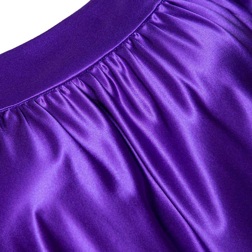 Women's Dolce & Gabbana Purple Silk Satin Balloon Dress L