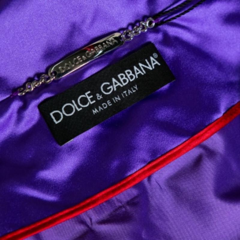 Donna Dolce & Gabbana Giacca con bottoni in raso di seta viola M