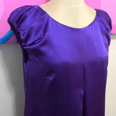 Dolce & Gabbana Purple Silk Satin Shift Dress