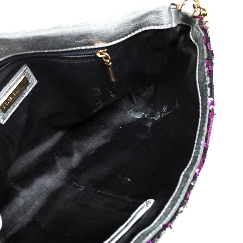 Dolce & Gabbana Purple/Silver Sequin Miss Charles Shoulder Bag 5