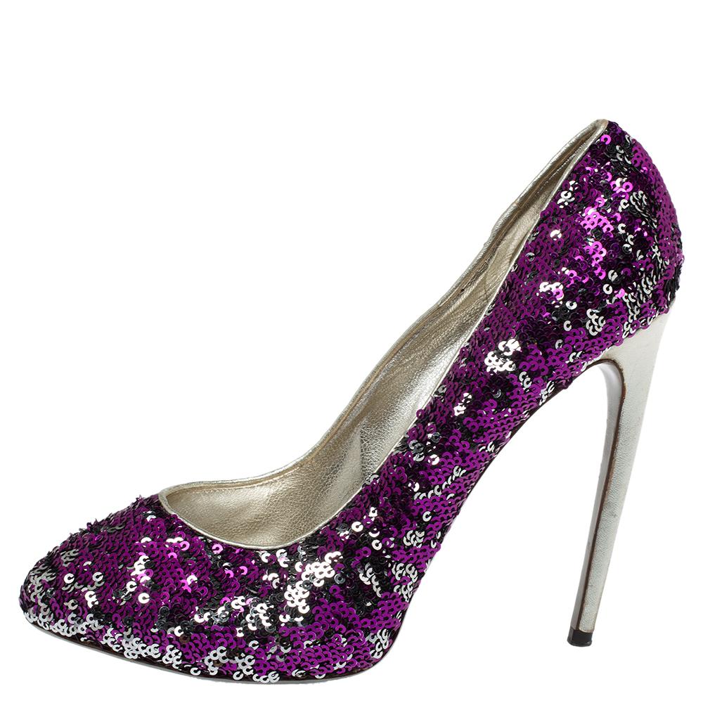 sparkly purple heels