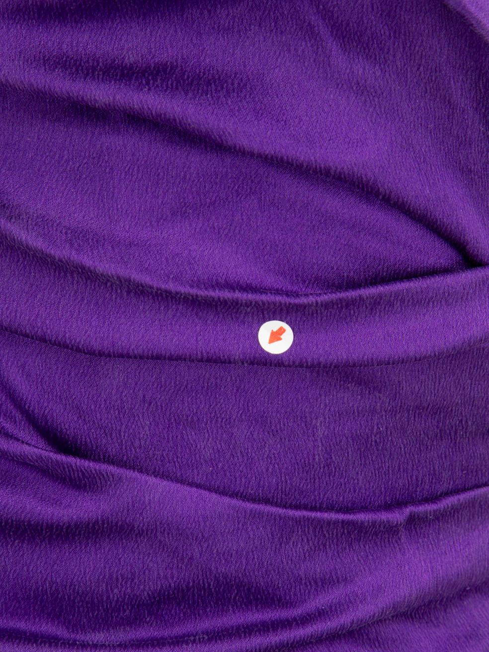 Dolce & Gabbana Lila trägerloses Seidenkleid Größe XS im Angebot 4