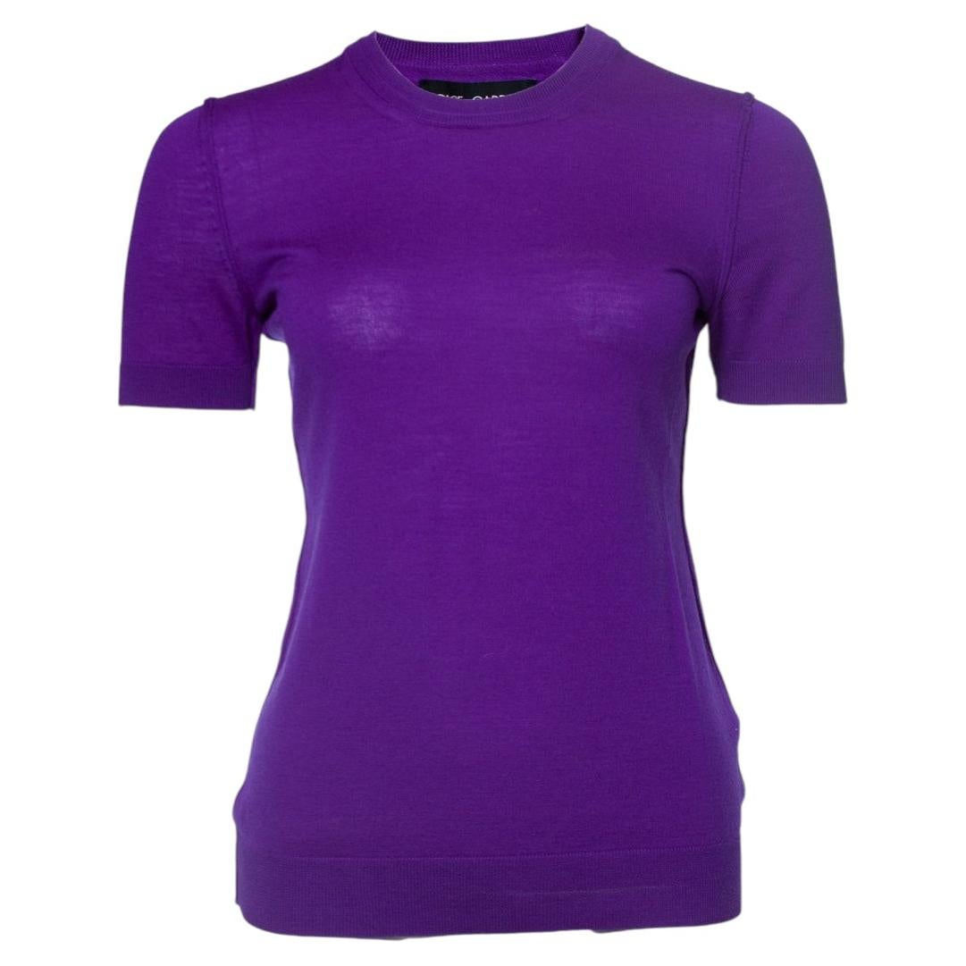 Dolce & Gabbana, Lila Woll-T-Shirt