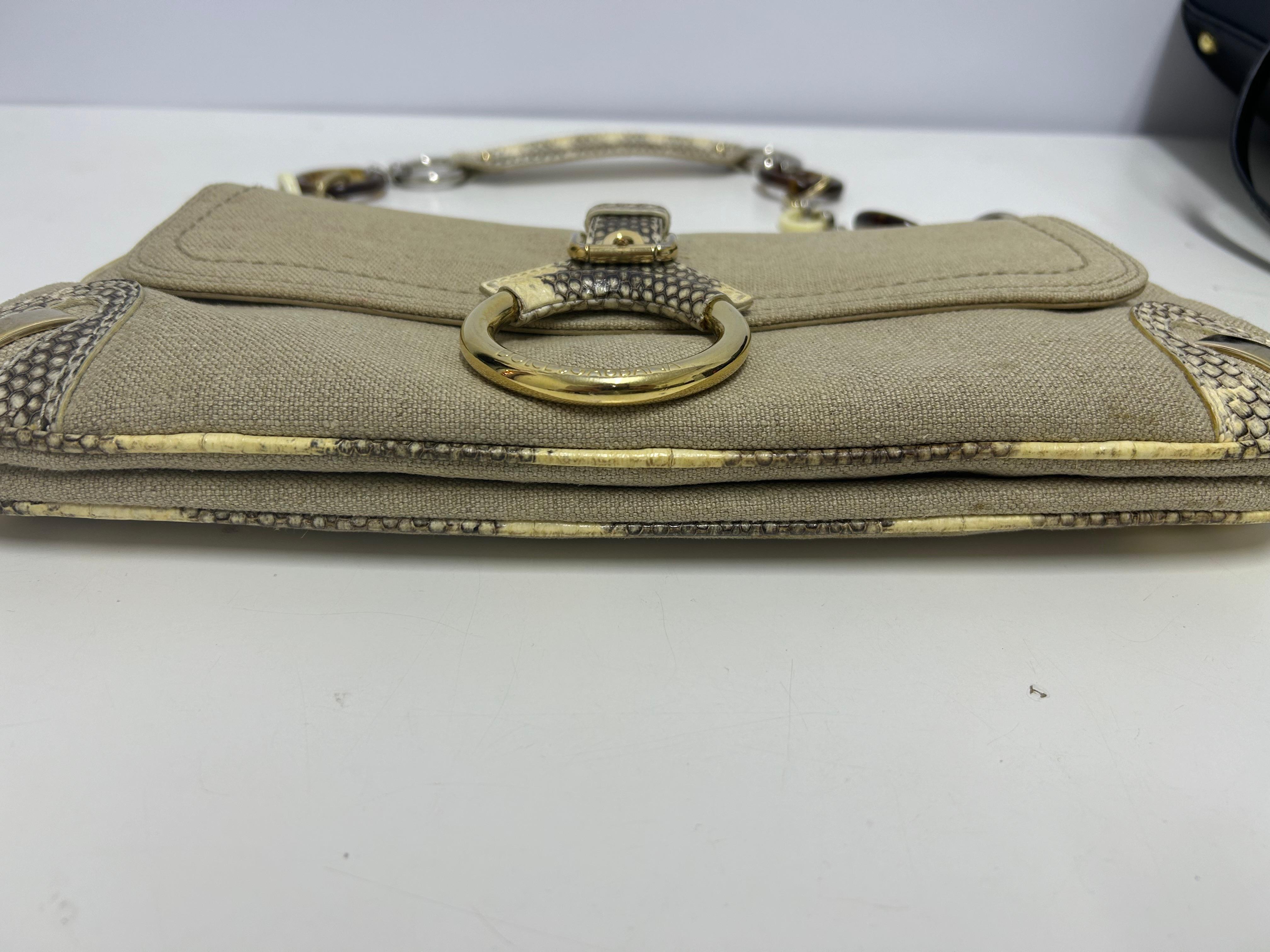 Dolce & Gabbana Python Baguette Shoulder Bag For Sale 7