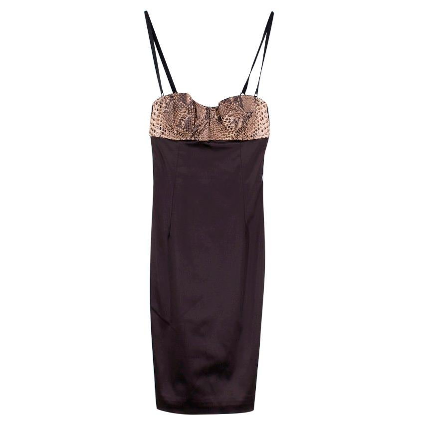 Dolce & Gabbana Python Bustier Dress IT 40 In Good Condition In London, GB