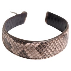 Dolce & Gabbana Python Leather Shoulder Strap — Brown