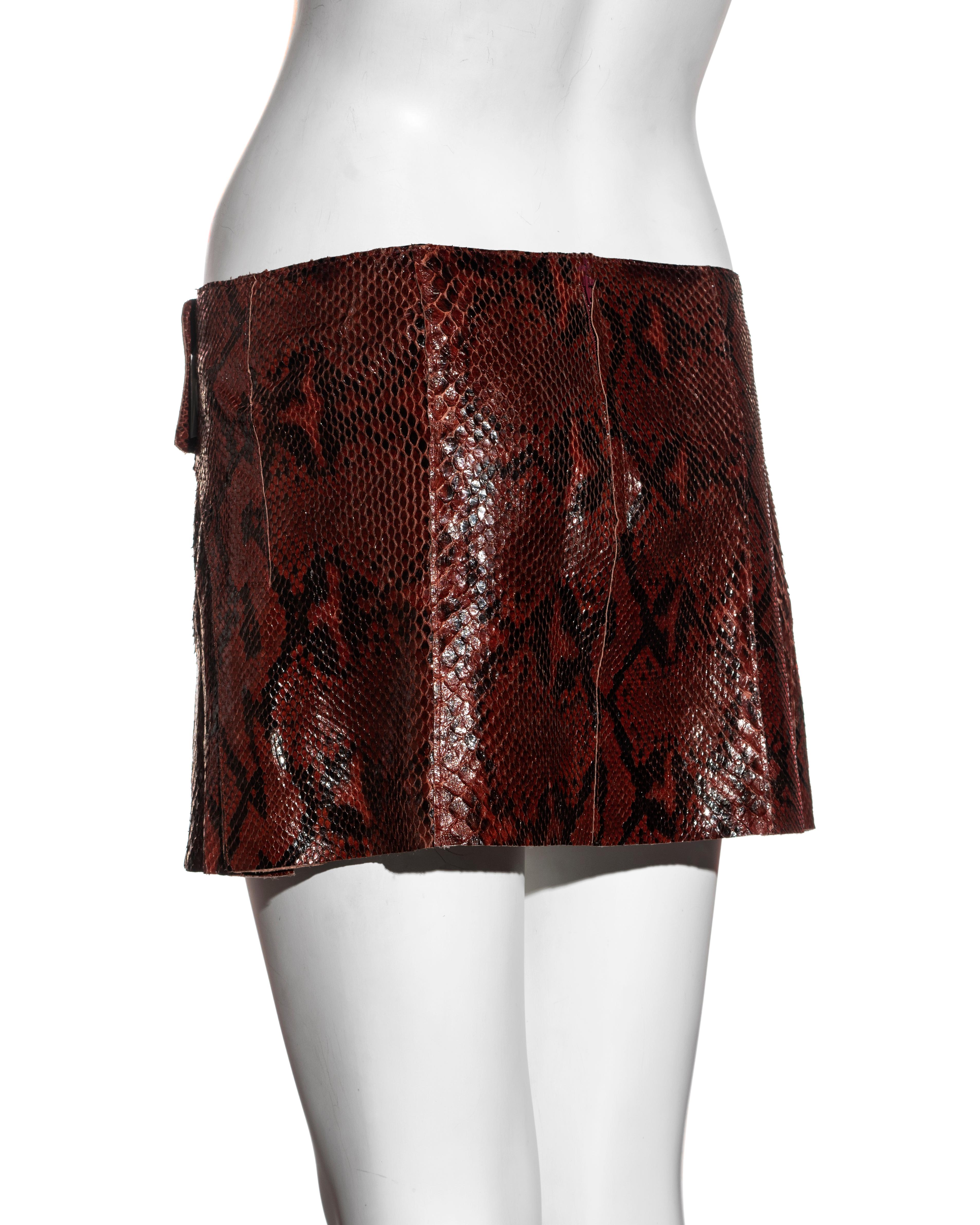 Dolce & Gabbana python low-rise mini skirt, ss 2000 1