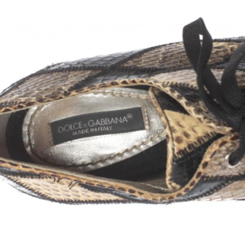 Women's Dolce & Gabbana  Python Patch Work Open Toe Boots Size 39.5 For Sale