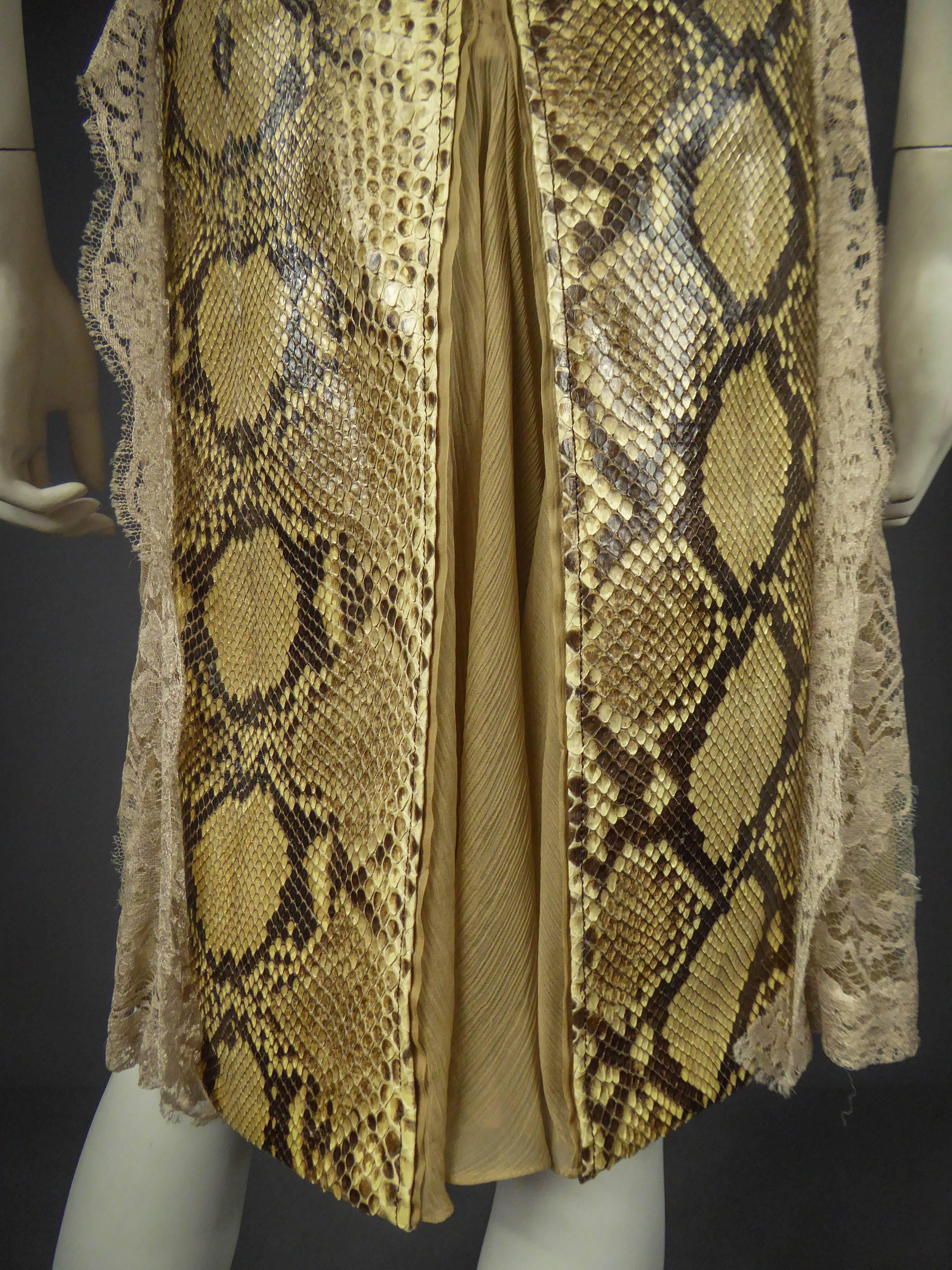 Dolce Gabbana Python skin skirt and bra 3