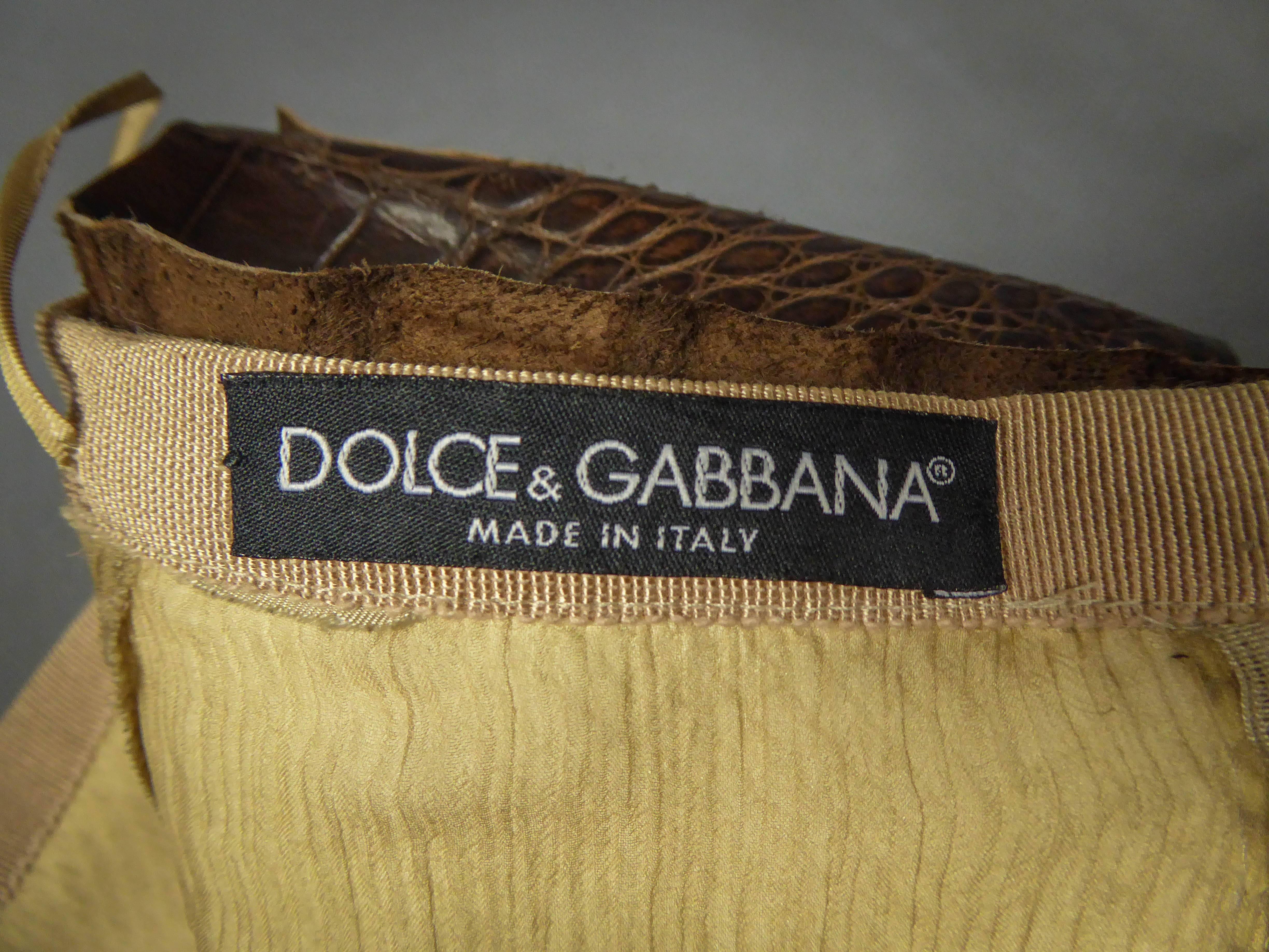 Dolce Gabbana Python skin skirt and bra 7