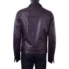 Dolce & Gabbana - Quilted Biker Leather Jacket Brown