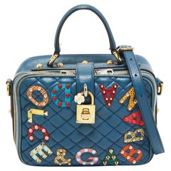 Dolce & Gabbana - Borsa a scatola in pelle trapuntata e impreziosita