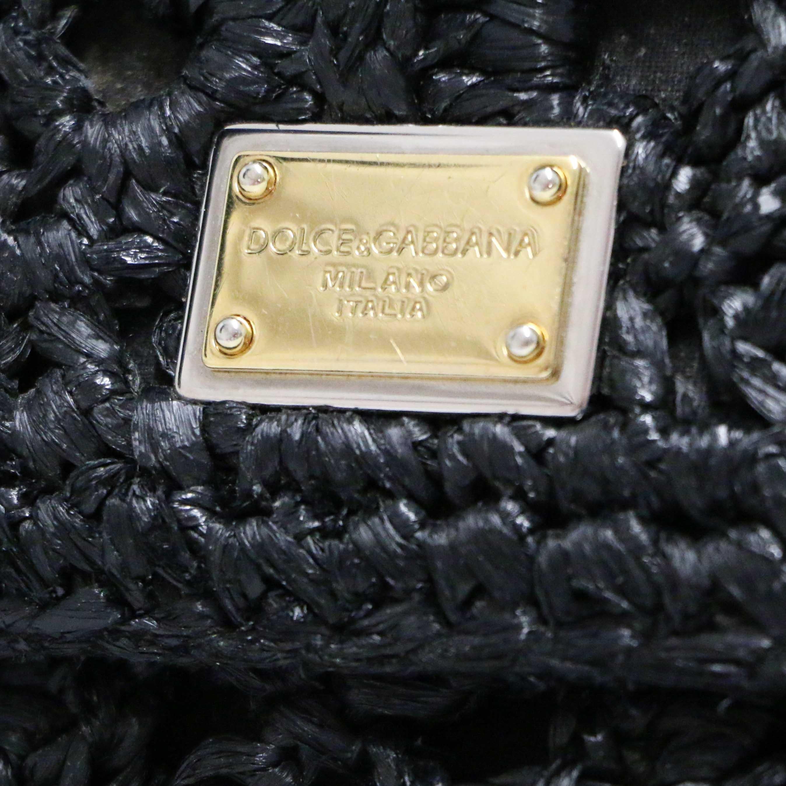 Dolce & Gabbana raffia Sicily bag For Sale 5