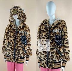 Dolce & Gabbana Rare KIGURUMI Style Leopard Fur Jacket 40 IT