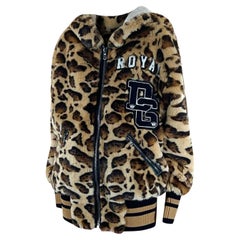 Dolce & Gabbana Rare KIGURUMI Style Leopard Fur Jacket 40 IT
