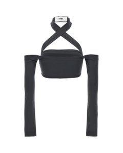 Dolce & Gabbana "RE-EDITION S/S 1991" Grey Crop Top