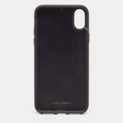 Dolce & Gabbana Red/Black DG Logo Crystals iPhone X Case