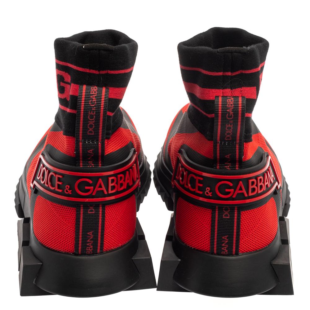 dolce and gabbana red and black shoes
