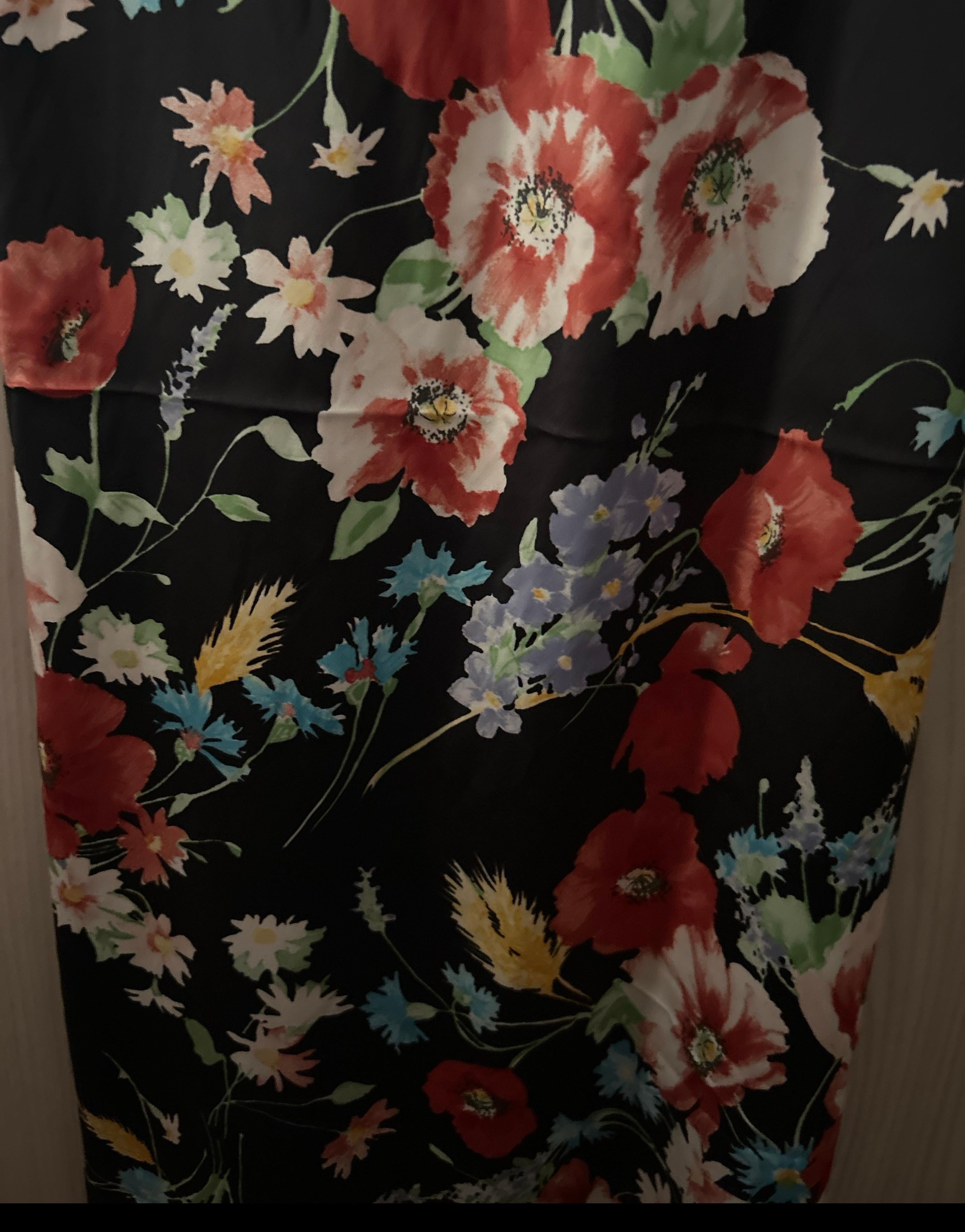 De las mujeres Dolce & Gabbana Vestido de Encaje Floral Rojo Negro 2000s