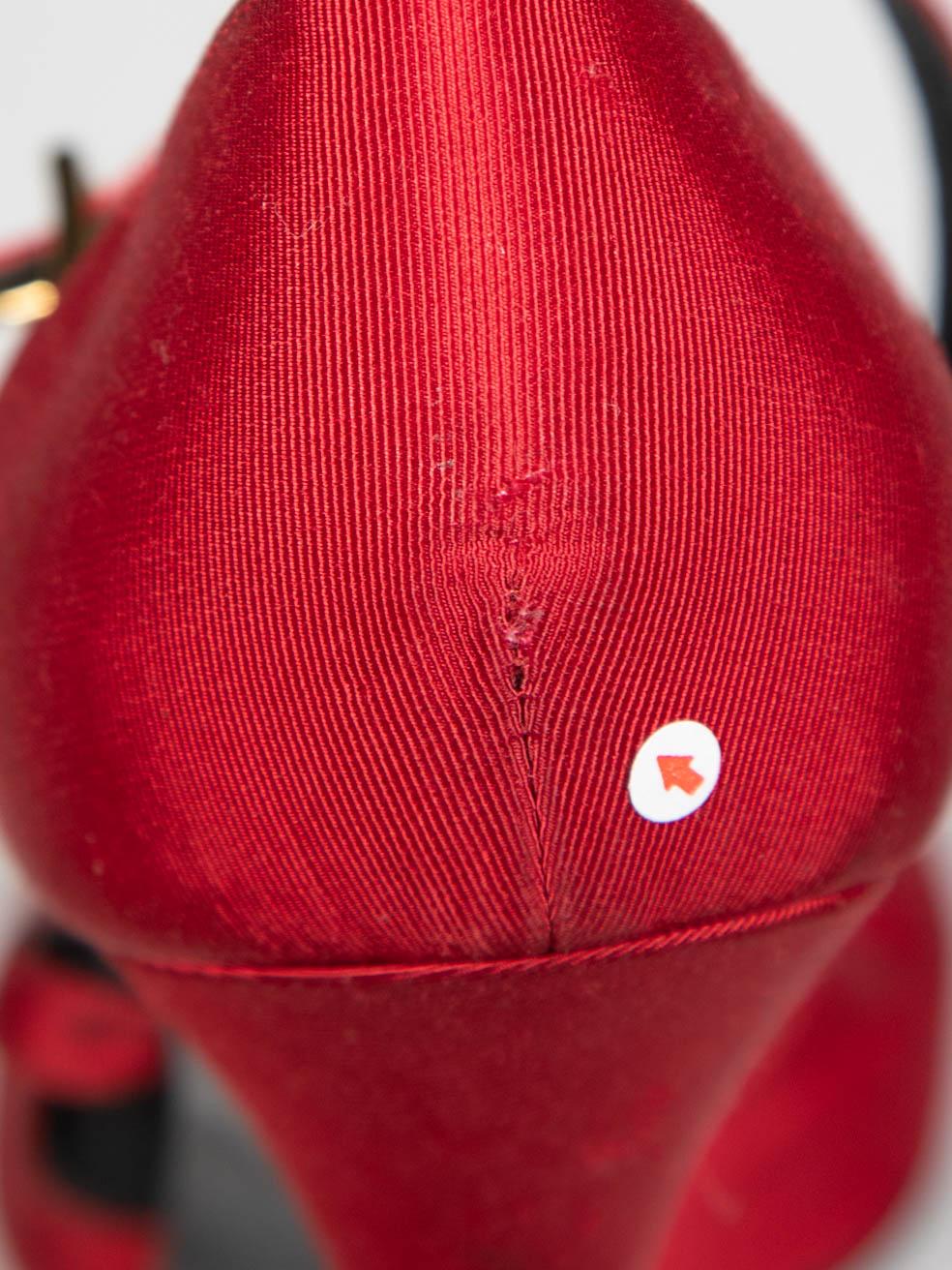 Dolce & Gabbana, talons compensés rouges et noirs, taille IT 38 en vente 3