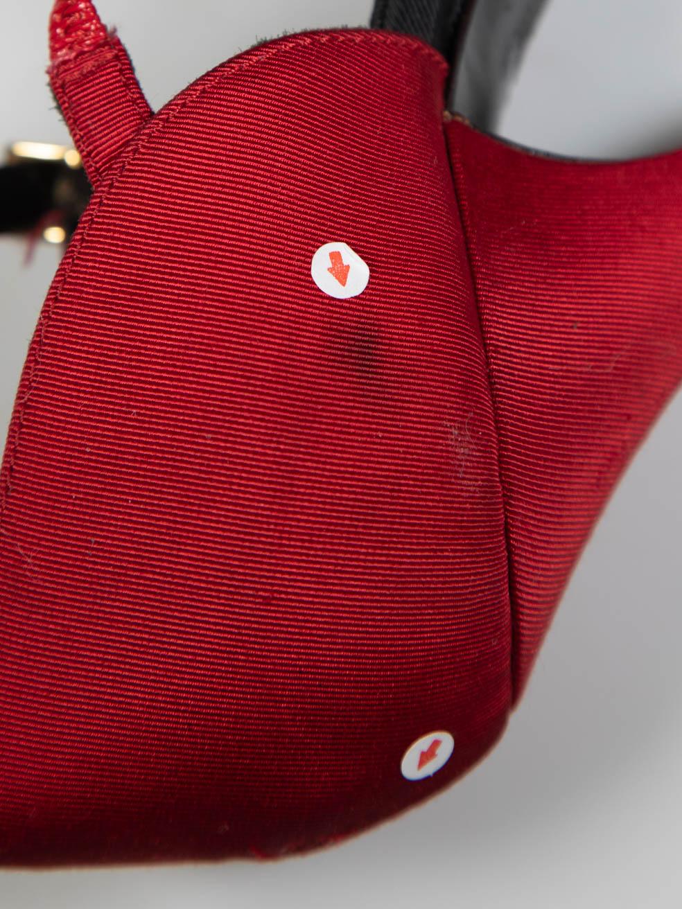 Dolce & Gabbana, talons compensés rouges et noirs, taille IT 38 en vente 4