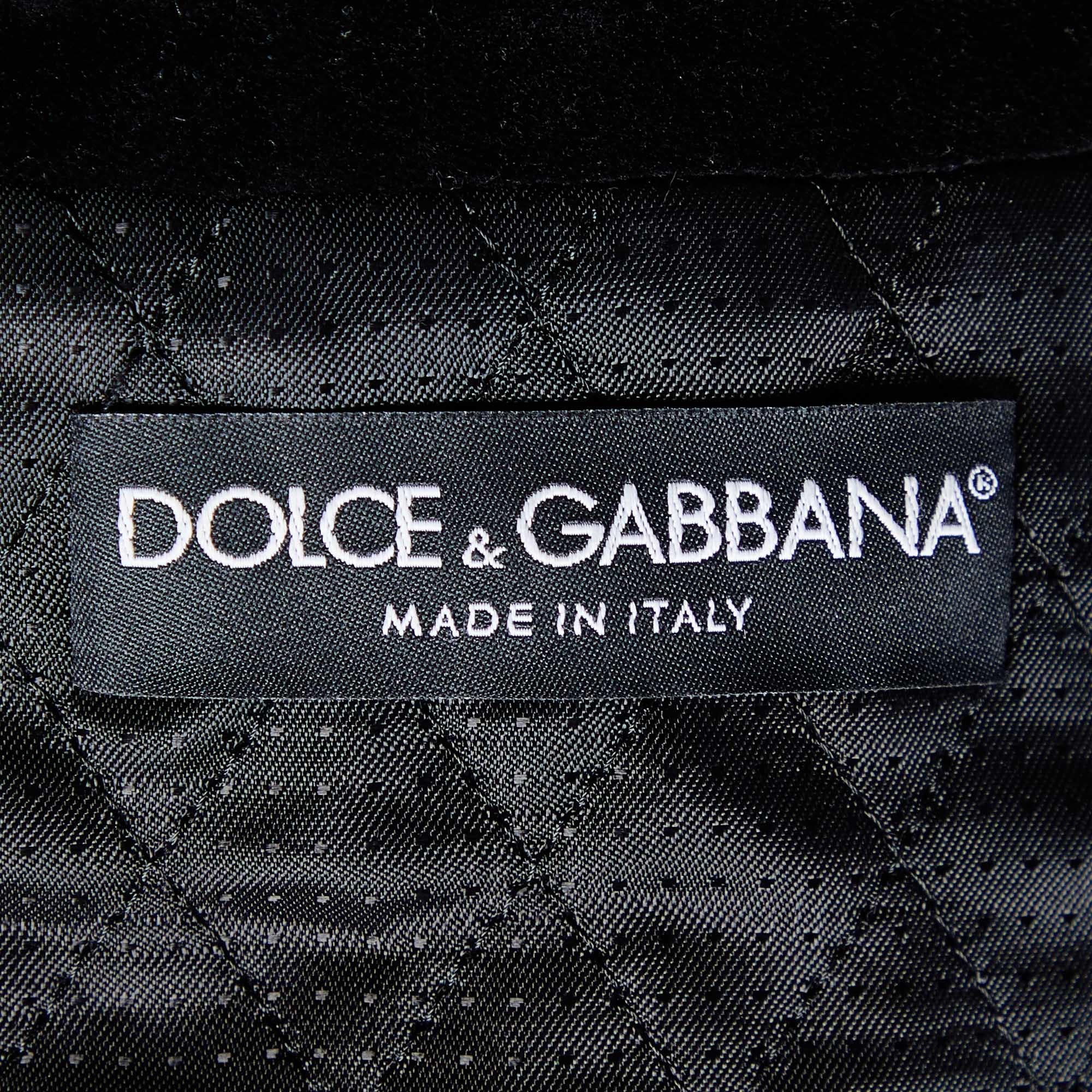 Women's Dolce & Gabbana Red & Black Sateen & Velvet Crop Jacket M