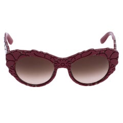 Dolce & Gabbana Rot/Braun Farbverlauf DG4267 Mamas Brokat Katzenaugen-Sonnenbrille