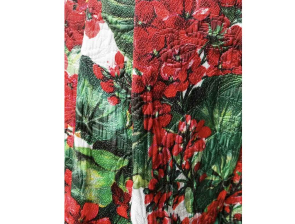 Dolce & Gabbana Red Cotton Geranium Portofino Printed Shorts Flowers DG 2