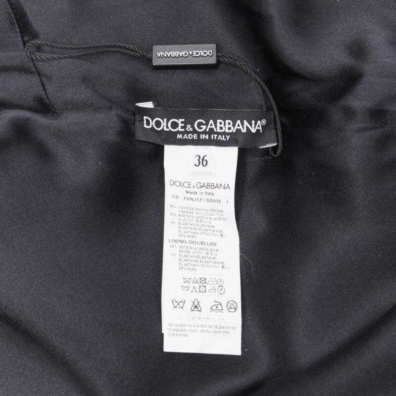DOLCE GABBANA rot Krepp schwarz floral Samt Devore Etuikleid IT36 XS im Angebot 7