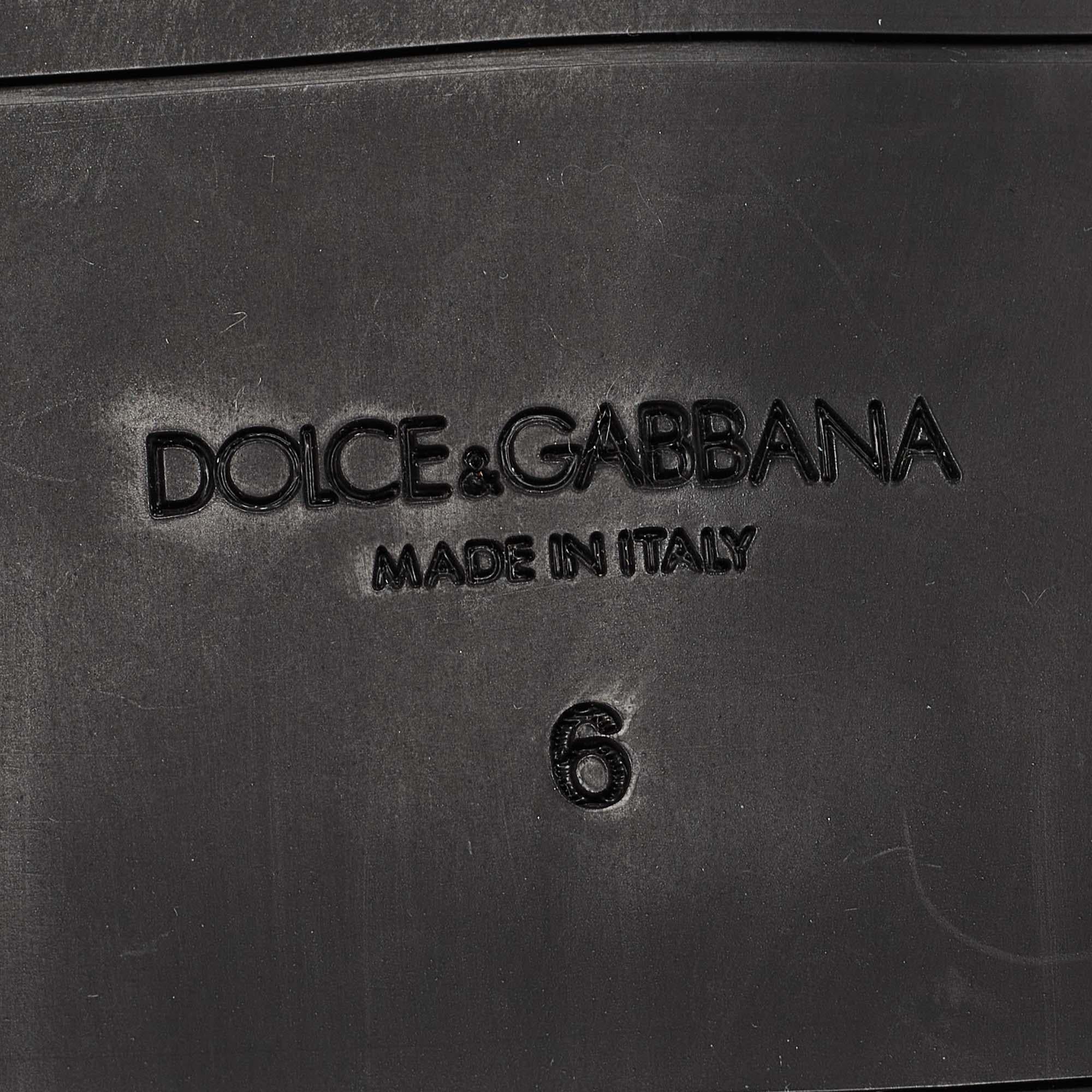 Dolce & Gabbana - Mocassins espadrilles en tissu jacquard à fleurs rouges, taille 40 en vente 3