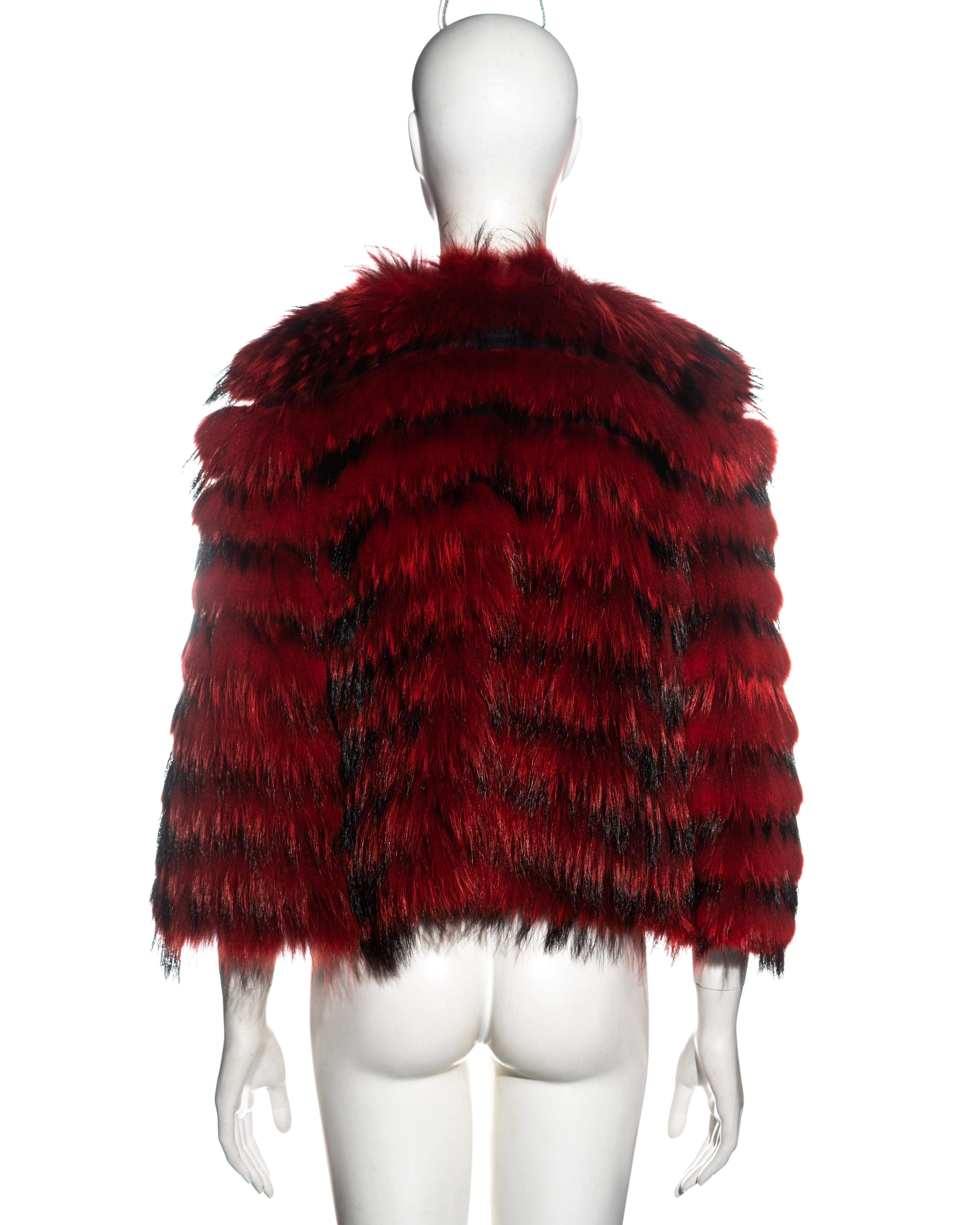 Dolce & Gabbana red fox fur jacket, fw 1999 For Sale 2