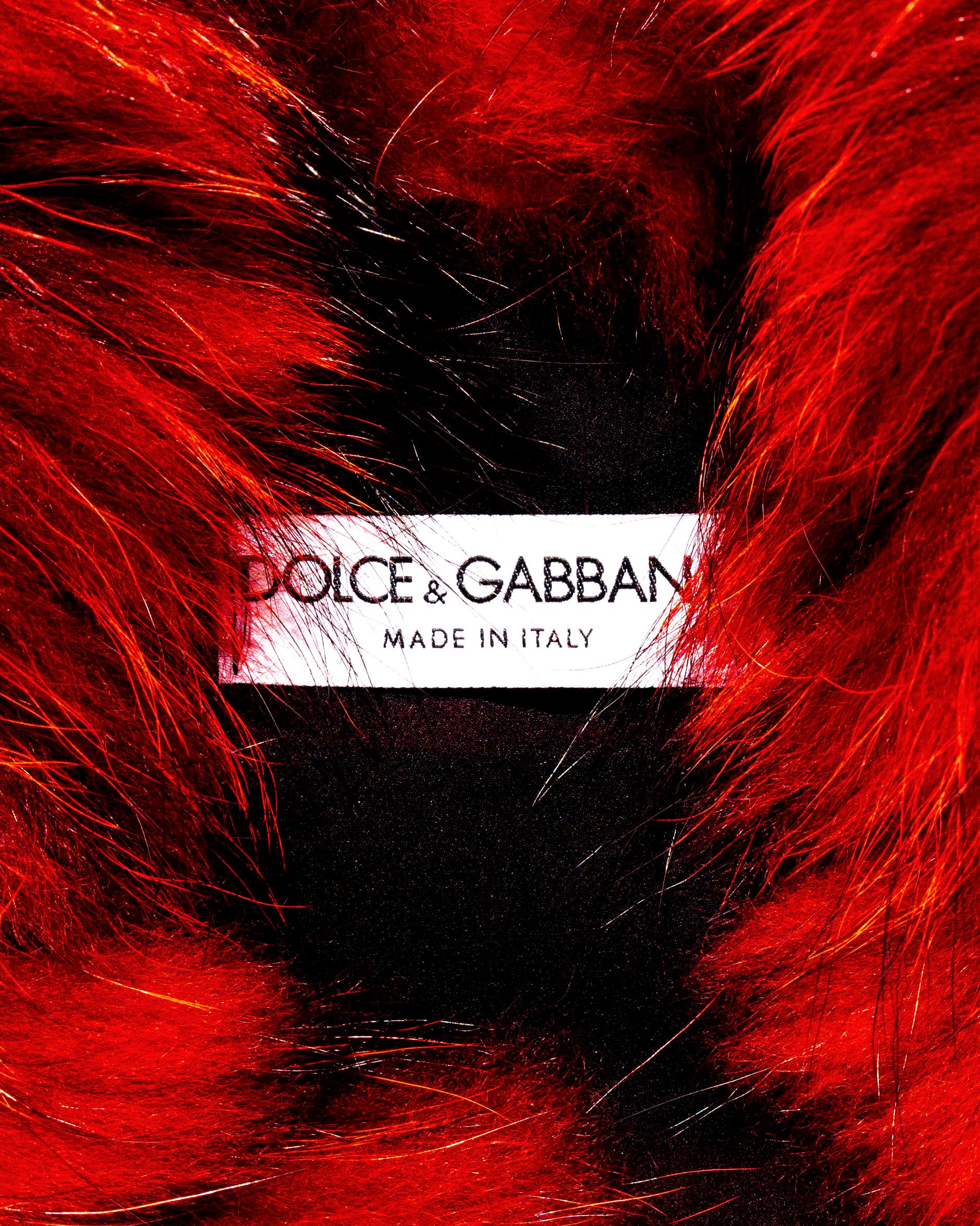 Dolce & Gabbana red fox fur jacket, fw 1999 For Sale 3