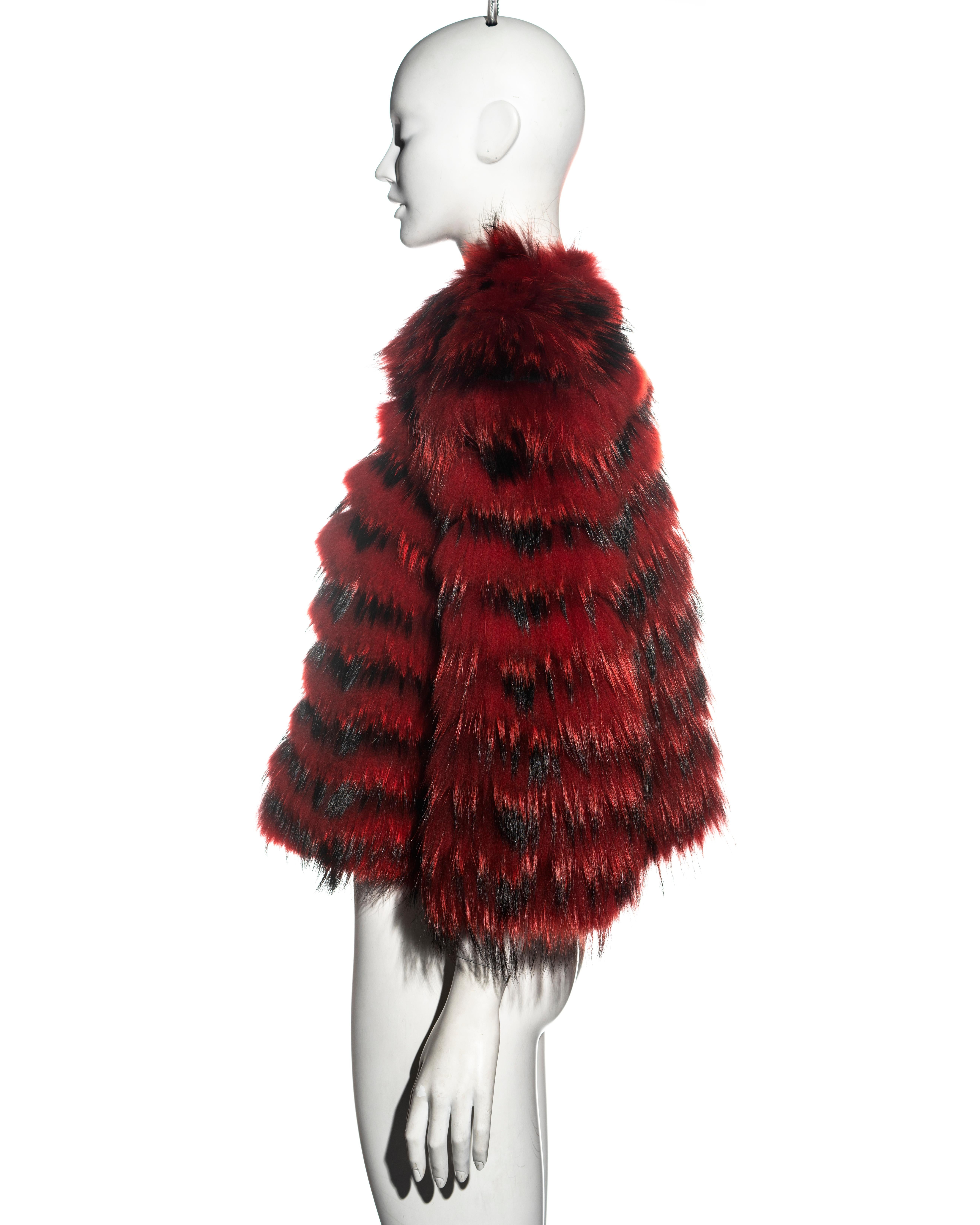 Dolce & Gabbana red fox fur jacket, fw 1999 In Excellent Condition For Sale In London, GB