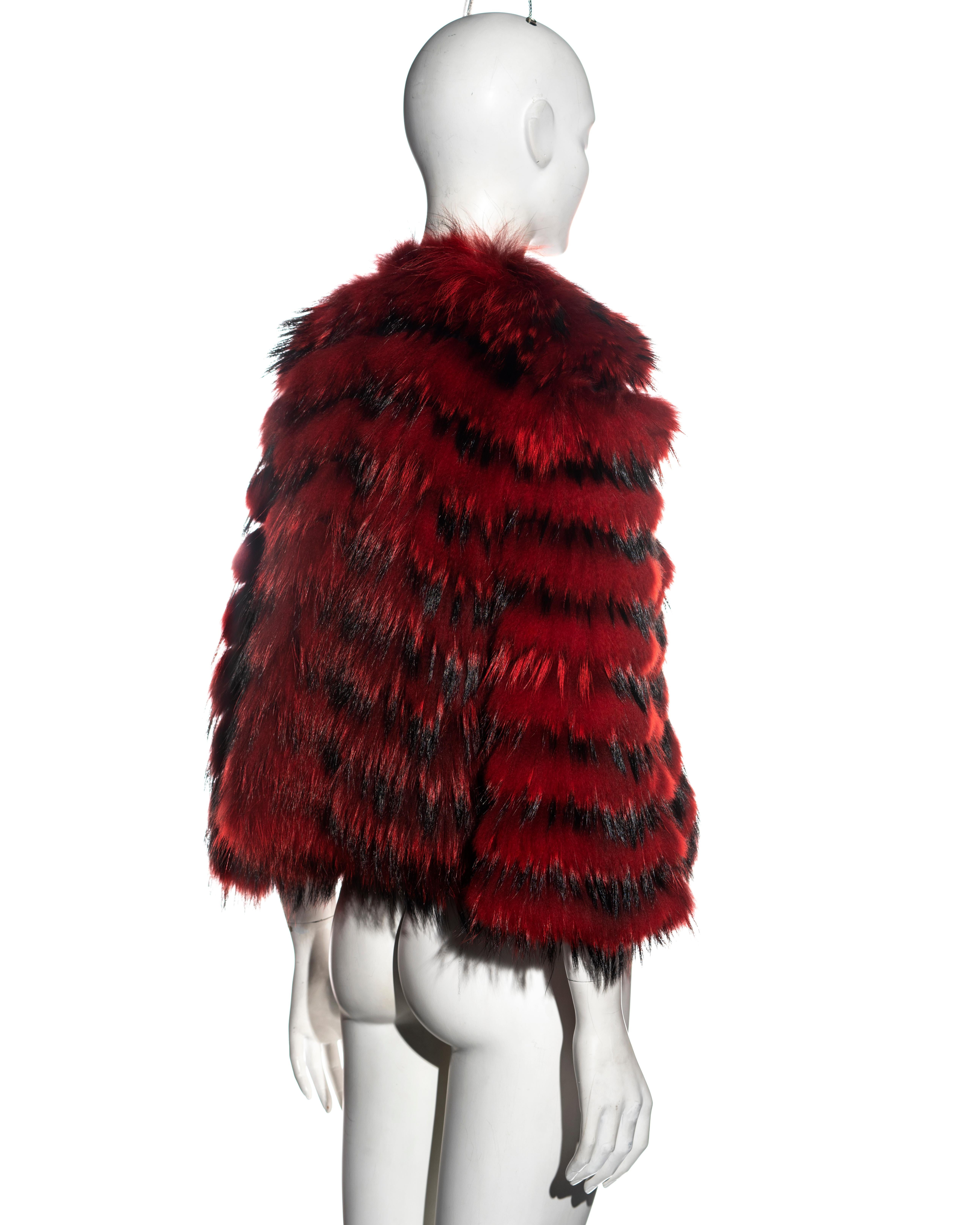 Women's Dolce & Gabbana red fox fur jacket, fw 1999 For Sale