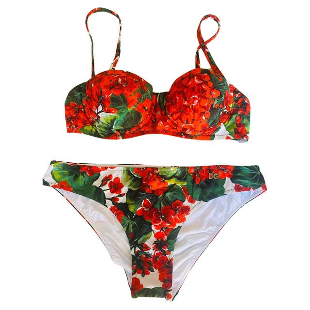 Iconic Collector's CHANEL1995 Red Crystal String Bikini at 1stDibs ...