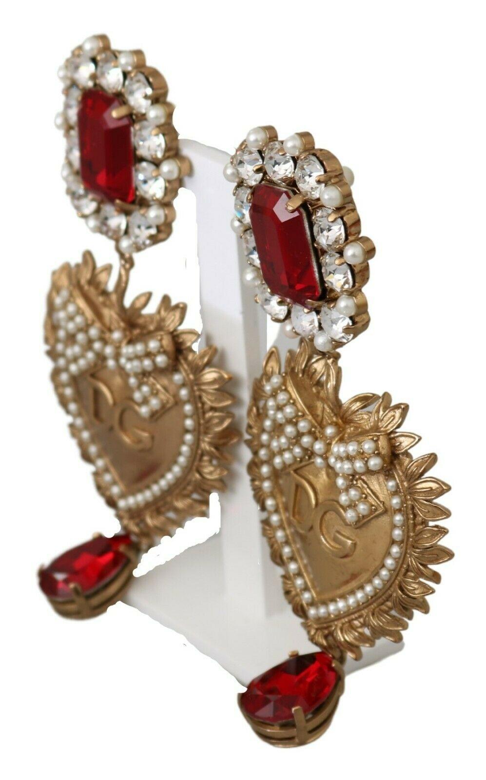 dolce and gabbana red earrings