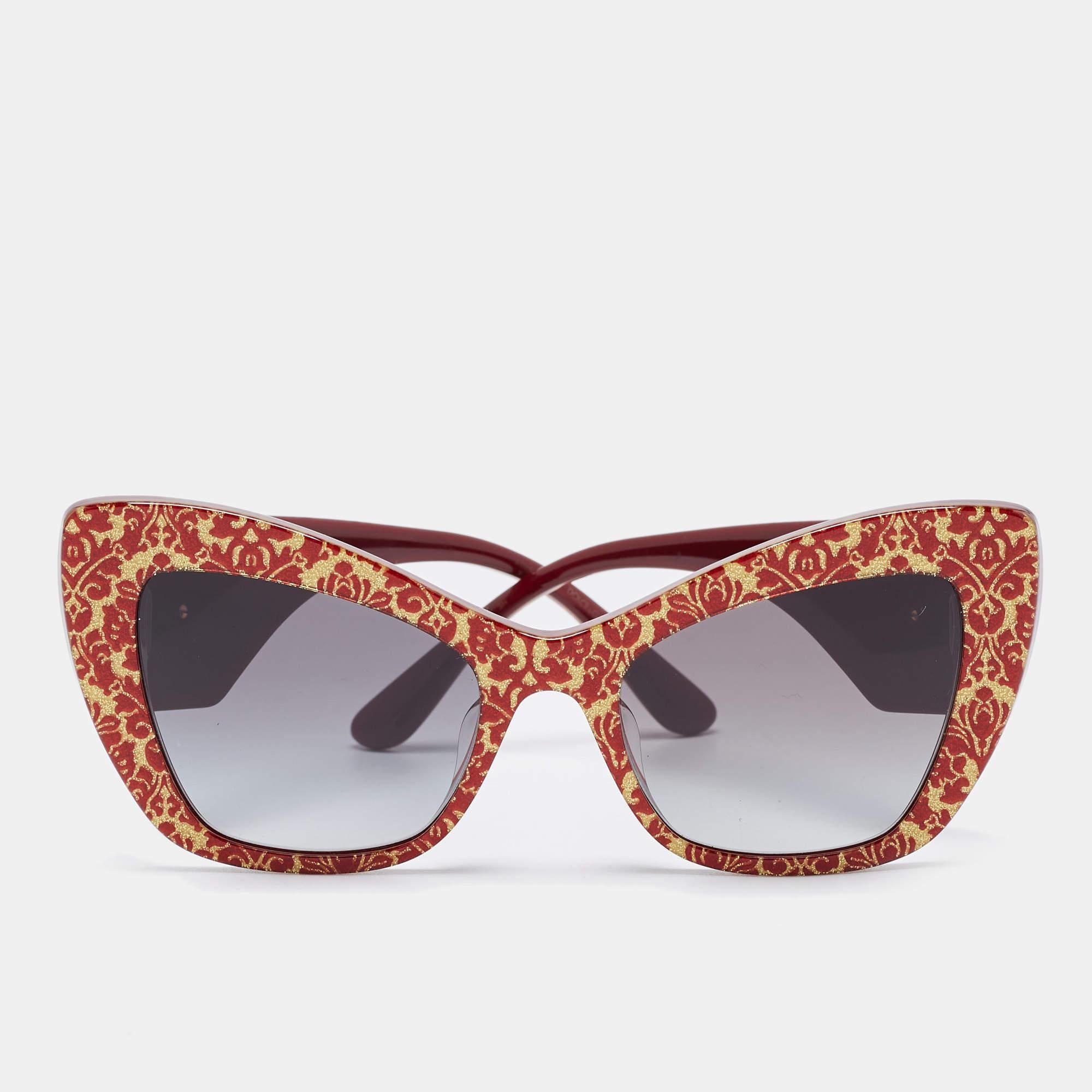 A statement pair of sunglasses from Dolce & Gabbana will surely make a prized buy. Featuring a trendy frame and lenses meant to protect your eyes, the sunglasses are ideal for all-day wear.

Includes
Original Case, Original Pouch
