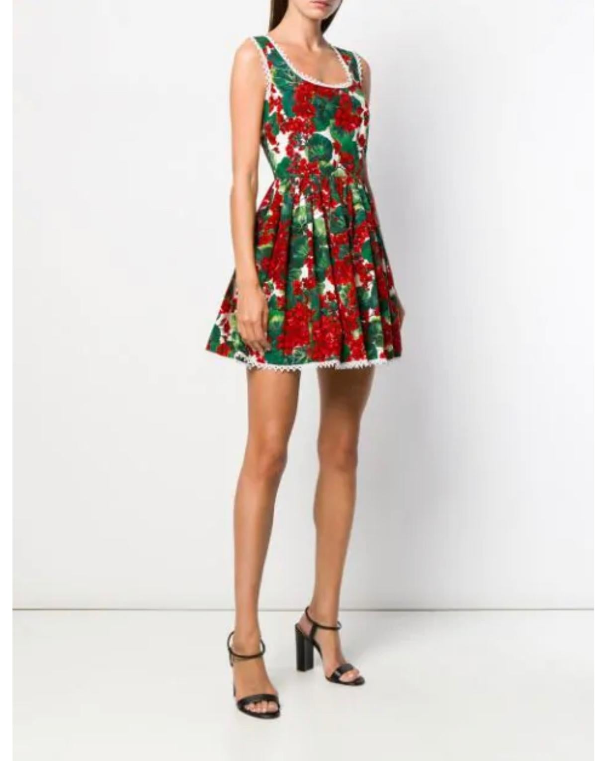 green dress with red flowers