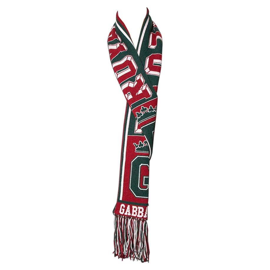 Dolce & Gabbana Red Wool Knitted Neck Wrap Shawl Men Scarf main image 0