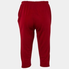 Dolce & Gabbana Red Knit Cropped Leggings L