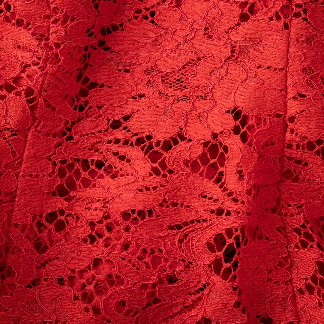 Dolce & Gabbana Rote Spitzenbluse mit Slip Größe XS im Zustand „Neu“ im Angebot in London, GB
