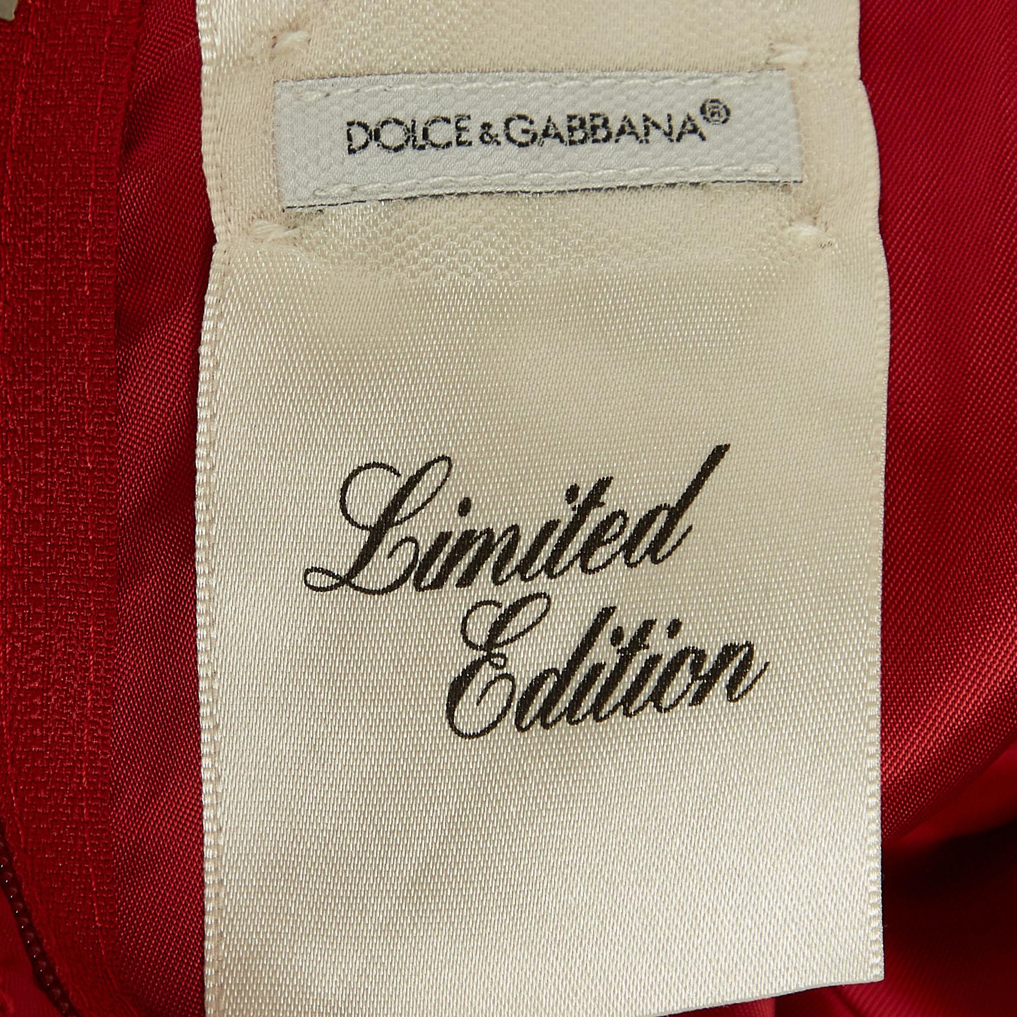 Dolce & Gabbana Rotes Kleid mit Spitzenschleife-Detail (6 Yrs) Damen im Angebot
