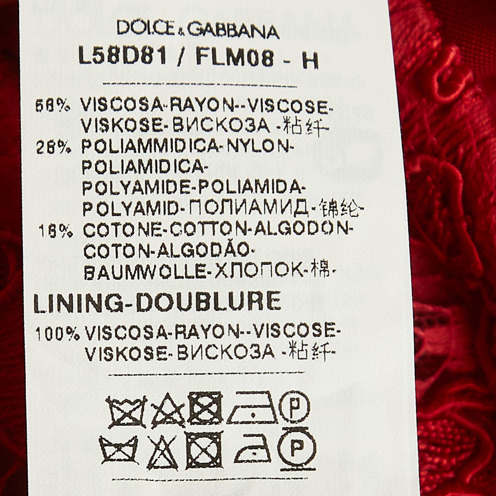 Dolce & Gabbana Rotes Kleid mit Spitzenschleife-Detail (6 Yrs) im Angebot 1