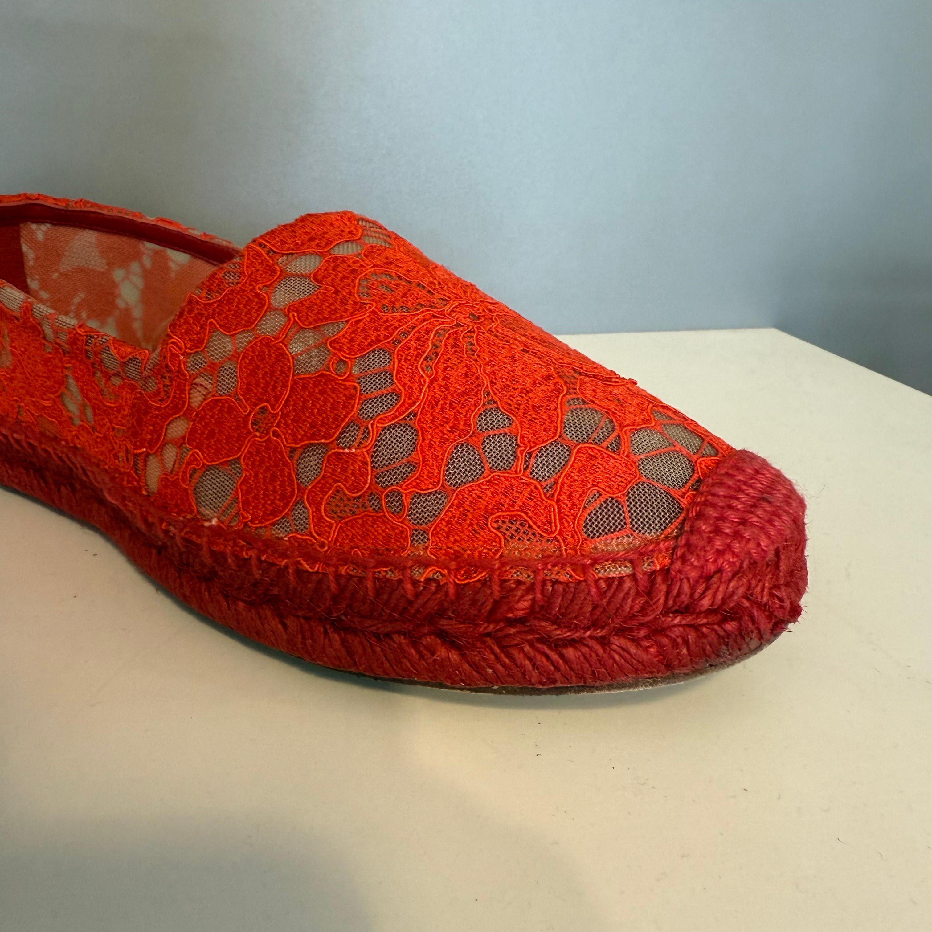 Donna Dolce & Gabbana Espadrillas in pizzo rosso IT 37 in vendita