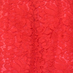 Dolce & Gabbana Red Lace Skirt IT 38